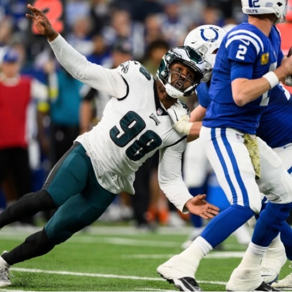 Robert Quinn Reebok NFL Equipment On Field Players Inc.Philadelphia Eagle Jersey - Picture 10 of 11